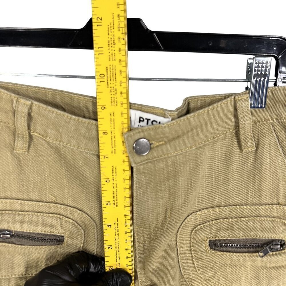 PTCL Women 26 US 4 Ethical Cargo Pants Zip Pockets Adj Cord Wide Leg Grunge Edgy - Picture 10 of 16